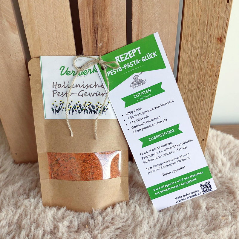 Italienisches Pestogewürz mit Rezeptkarte